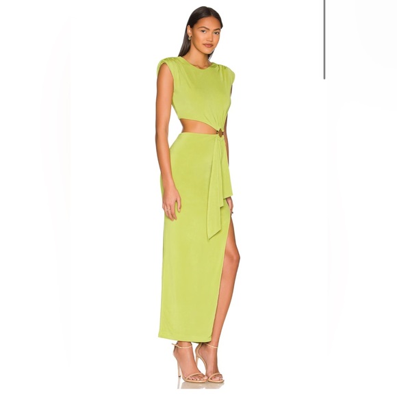 Lovers and Friends Encore Dress in Chartreuse Green - Picture 2 of 7